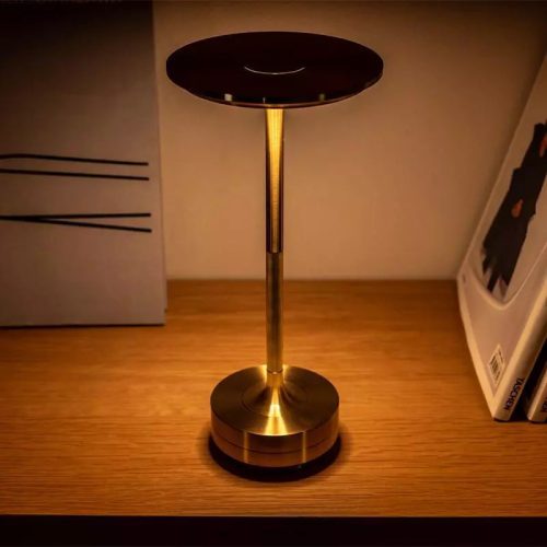 Golden Color Premium Wireless Table Lamp With Touch Sensor (Rechargeable)