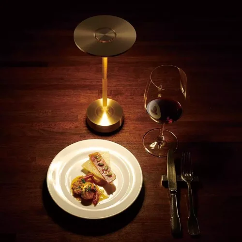 Golden Color Premium Wireless Table Lamp With Touch Sensor (Rechargeable)
