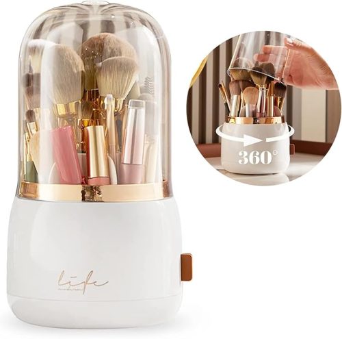 Rotating 360°Makeup Brushes Organizer