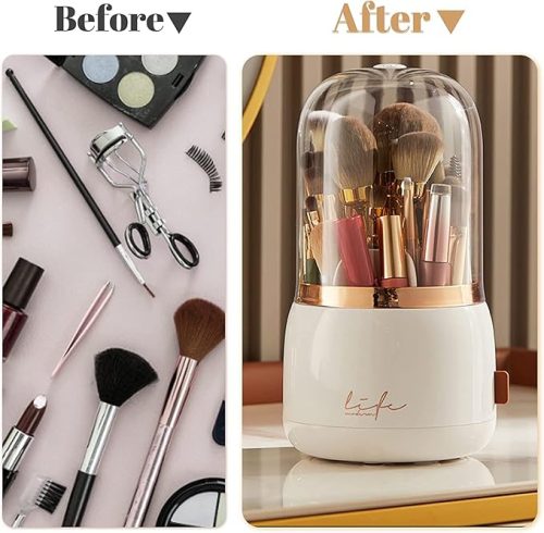 Rotating 360°Makeup Brushes Organizer