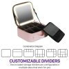 Portable Make up Organizer Storage Box With Led Light and Mirror