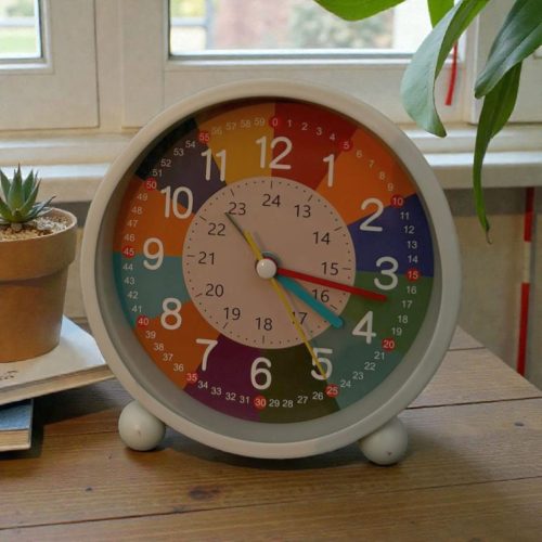 Rechargeable Colorful Metal Small Alarm Clock