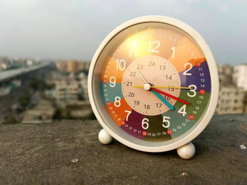 Rechargeable Colorful Metal Small Alarm Clock