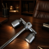 Industrial Minimalist Table Lamp (Silver Color)