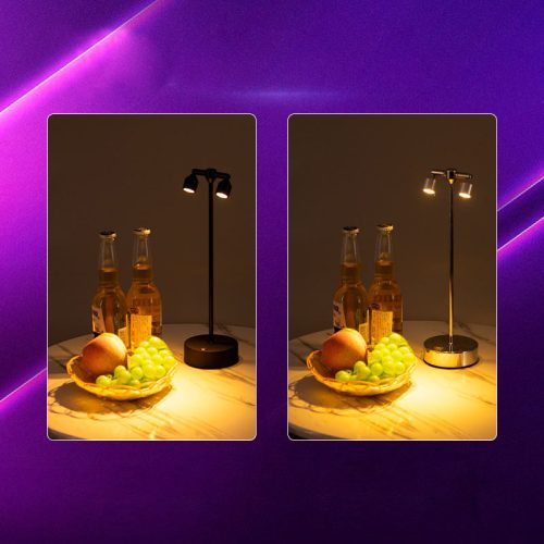 Industrial Minimalist Table Lamp (Silver Color)