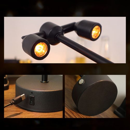 Industrial Minimalist Table Lamp (Black Color)